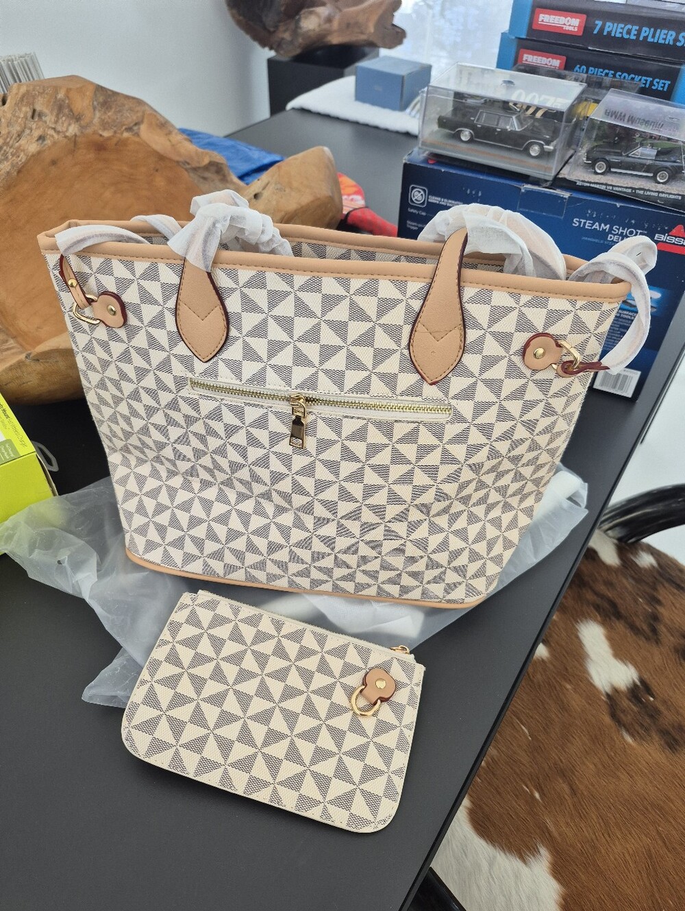 Designer Inspired Tote And Wallet
